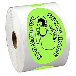 Sticker by the Roll - Oval - 2-1/2" x 4-1/4"