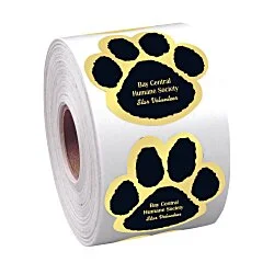 Sticker by the Roll - Paw - 1-7/8" x 1-7/8"