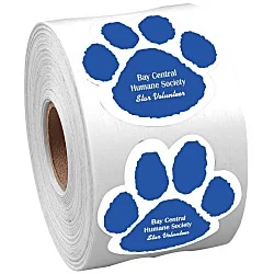 Sticker by the Roll - Paw - 1-7/8" x 1-7/8"