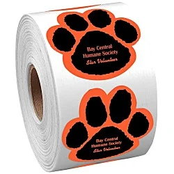 Sticker by the Roll - Paw - 1-7/8" x 1-7/8"