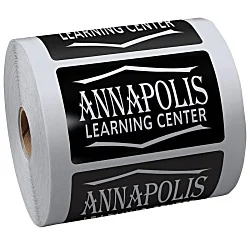 Lapel Sticker by the Roll - Rectangle - 3-1/2" x 2-3/16"