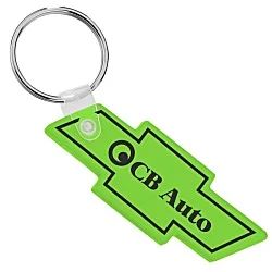 Chevy Bow Tie Soft Keychain - Translucent