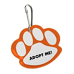 Reflective Pet Collar Tag - Paw Print