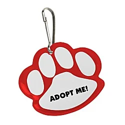 Reflective Pet Collar Tag - Paw Print
