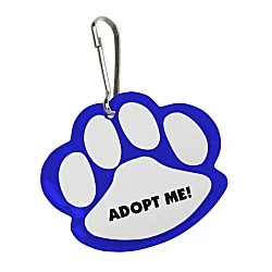 Reflective Pet Collar Tag - Paw Print