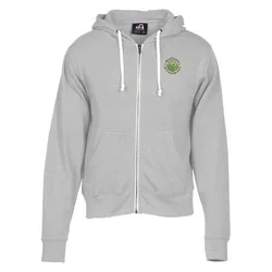 J. America Tri-Blend Full-Zip Hoodie - Embroidered