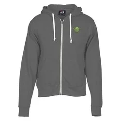 J. America Tri-Blend Full-Zip Hoodie - Embroidered