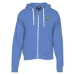 J. America Tri-Blend Full-Zip Hoodie - Embroidered