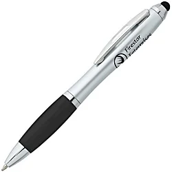 Curvy Stylus Twist Pen - Silver - 24 hr