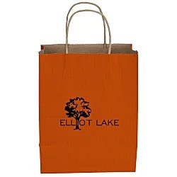 Tonal Striped Matte Paper Bag - 10-1/2" x 8"
