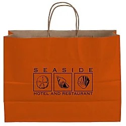 Tonal Striped Matte Paper Bag - 13" x 16"
