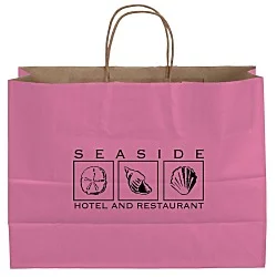 Tonal Striped Matte Paper Bag - 13" x 16"