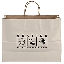 Tonal Striped Matte Paper Bag - 13" x 16"