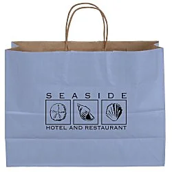 Tonal Striped Matte Paper Bag - 13" x 16"
