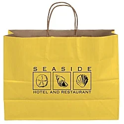 Tonal Striped Matte Paper Bag - 13" x 16"