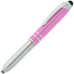Mercury Stylus Metal Pen with Flashlight - Laser Engraved