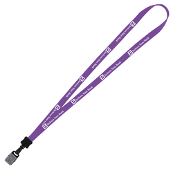 Lanyard - 5/8" - 32" - Large Metal Bulldog Clip