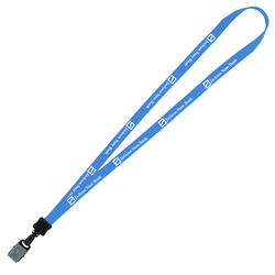 Lanyard - 5/8" - 32" - Large Metal Bulldog Clip