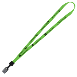 Lanyard - 5/8" - 32" - Large Metal Bulldog Clip