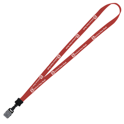 Lanyard - 5/8" - 34" - Large Metal Bulldog Clip