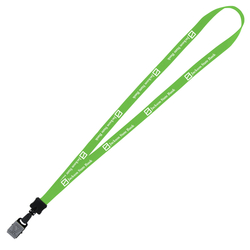 Lanyard - 5/8" - 34" - Large Metal Bulldog Clip