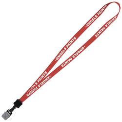 Lanyard - 5/8" - 34" - Large Metal Bulldog Clip - 24 hr