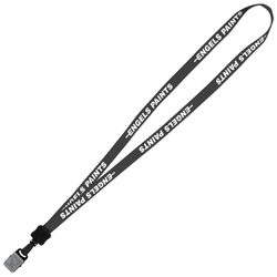 Lanyard - 5/8" - 36" - Large Metal Bulldog Clip - 24 hr