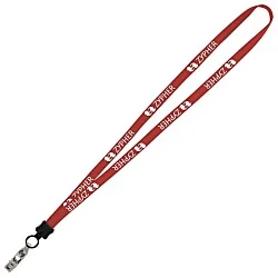 Lanyard - 5/8" - 36" - Snap with Metal Bulldog Clip