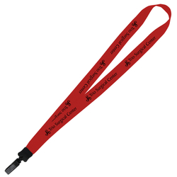 Big Lanyard - 7/8" - 34" - Plastic Bulldog Clip