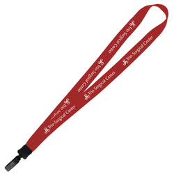 Big Lanyard - 7/8" - 34" - Plastic Bulldog Clip - 24 hr