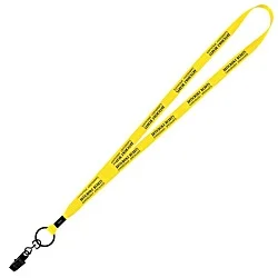 Economy Lanyard - 1/2" - Metal Bulldog Clip