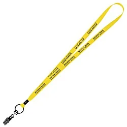 Economy Lanyard - 1/2" - Metal Bulldog Clip - 24 hr