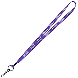 Economy Lanyard - 1/2" - Metal Swivel Snap Hook - 24 hr