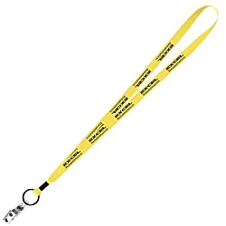 Economy Lanyard - 1/2" - Snap with Metal Bulldog Clip