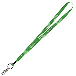 Economy Lanyard - 1/2" - Snap with Metal Bulldog Clip- 24 hr