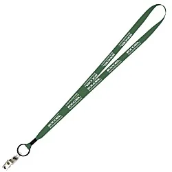 Economy Lanyard - 1/2" - Snap with Metal Bulldog Clip- 24 hr