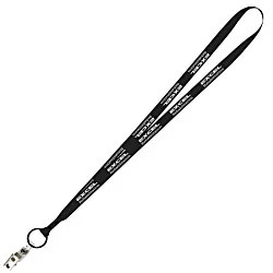 Economy Lanyard - 1/2" - Snap with Metal Bulldog Clip- 24 hr