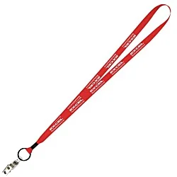 Economy Lanyard - 1/2" - Snap with Metal Bulldog Clip- 24 hr
