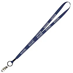 Economy Lanyard - 1/2" - Snap with Metal Bulldog Clip- 24 hr