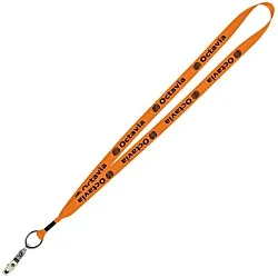 Economy Lanyard - 3/4" - Snap with Metal Bulldog Clip