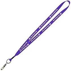 Economy Lanyard - 3/4" - Snap with Metal Bulldog Clip