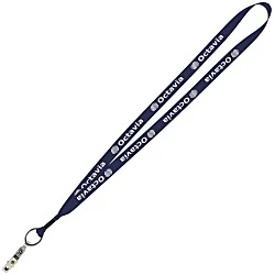 Economy Lanyard - 3/4" - Snap with Metal Bulldog Clip