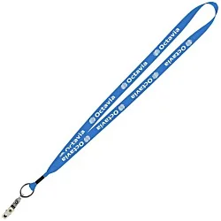 Economy Lanyard - 3/4" - Snap with Metal Bulldog Clip