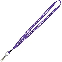 Economy Lanyard - 3/4" - Snap with Metal Bulldog Clip - 24 hr