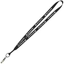 Economy Lanyard - 3/4" - Snap with Metal Bulldog Clip - 24 hr