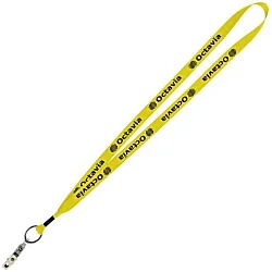 Economy Lanyard - 3/4" - Snap with Metal Bulldog Clip - 24 hr