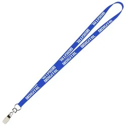 Value Lanyard - 1/2" - Metal Bulldog Clip - 24 hr