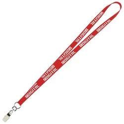 Value Lanyard - 1/2" - Metal Bulldog Clip - 24 hr
