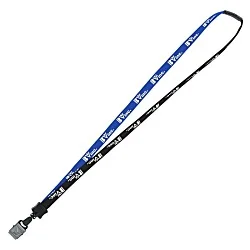 Two-Tone Cotton Lanyard - 5/8" - Large Metal Bulldog Clip