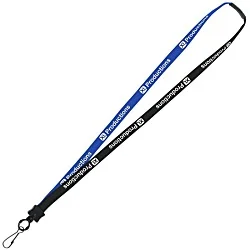 Two-Tone Cotton Lanyard - 5/8" - Metal Swivel Snap Hook
